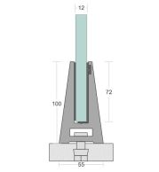 SD 24 Bracket System for Aluminum Glass Railing Installation, Heavy Duty Support Bracket for Balcony and Staircase, Durable Finish, Secure Mounting for Modern Architectural Projects 